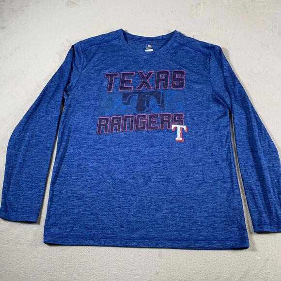MLB Other - Texas Rangers MLB TX3 Cool Long Sleeve Shirt Men’s Large Blue Performance Tee